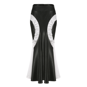 SUSUSHAN 22AW Black&White Mermaid-Skirt